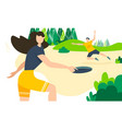 faceless man and woman wearing shorts t-shirts vector image