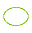 green bamboo trunk oval frame natural ellipse vector image vector image