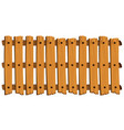 seamless design of wooden fence vector image vector image