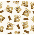 seamless pattern with koalas vector image