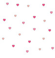 seamless polka dot pink hearts pattern vector image vector image