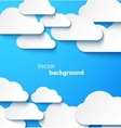 paper clouds banner with drop shadows vector image vector image