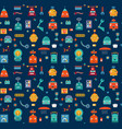 robots seamless pattern vector image vector image
