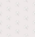 seamless pattern with drawn flowers vector image