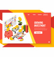 wealth management isometric banner vector image