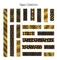 black and golden tapes collection vector image vector image