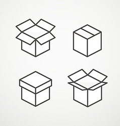Different boxes collection Royalty Free Vector Image
