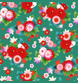 seamless pattern with floral motif vector image