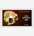 beer in beerhouse brewery web page beermug vector image