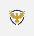 eagle shield logo vector image vector image