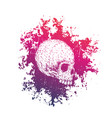 t-shirt print with skull on white vector image vector image