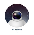 3d realistic spaceman astronaut spacesuit vector image vector image