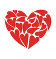 heart consisting hearts vector image