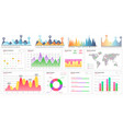 market diagrams graphic information visualization vector image vector image