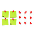 realistic blank sticky notes isolated on white vector image vector image
