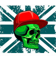 england flag and skull vector image vector image