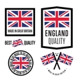 made in great britain label set national flag vector image