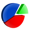 pie chart colored diagram vector image