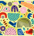 seamless pattern with abstract elements vector image