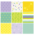 9 seamless baby patterns texture wallpaper vector image