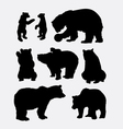 bear wild animal silhouette vector image