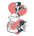 pinup girls vector image