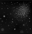 silver stars black night sky background abstract vector image