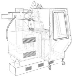 3d designer and cnc machine operator Royalty Free Vector