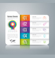 folder infographics design with 5 options vector image