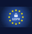 gdpr - general data protection regulation vector image
