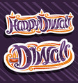 logos for indian diwali vector image vector image