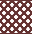 seamless pattern with white polka dots on brown vector image vector image