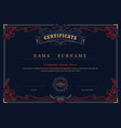 achievement certificate antique frame elegant vector image