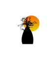 boab or baobab tree isolated tree silhouette logo vector image