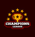 champion gold cup sports league logo vector image vector image