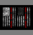 grunge usa firefighters with thin red line vector image vector image