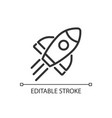 rocket pixel perfect linear icon vector image vector image