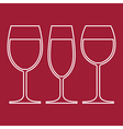 wine glasses vector image vector image