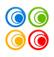 abstract spiral initial g round icons vector image
