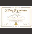 certificate or diploma retro vintage design 0131 vector image