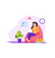 freelance working concept in flat style vector image