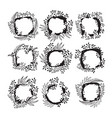 floral frames for text hand drawing vector image vector image