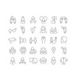 line icons women equality day vector image