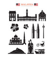 malaysia landmarks architecture building object vector image