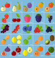 flat design fruits and berries vector image