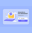 modern 3d of newsletter banner 5 vector image