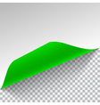 sheet of paper with curved corner vector image vector image