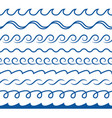 wave borders seamless pattern decorative dividers vector image vector image