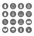 water icons set vector image
