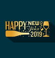 2019 happy new year banner vector image vector image